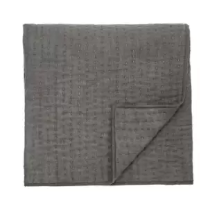 Image of Bedeck of Belfast Kayah Woven Quilted Throw - Grey