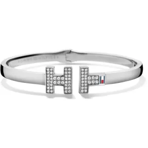 Image of Ladies Tommy Hilfiger Stainless Steel Classic Signature Bangle 2700983