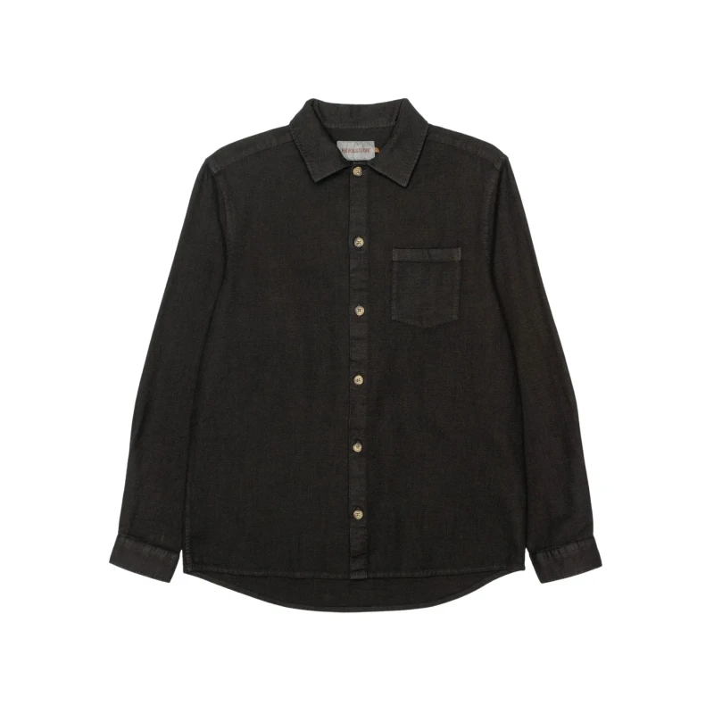 Image of Revolution Long-sleeved casual shirt Revolution Casual Noir Male L