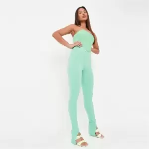 Image of Missguided Tall Jersey Cigarette Trouser - Green