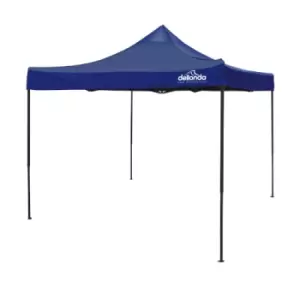 Image of Dellonda Premium 3 x 3m Pop-Up Gazebo, PVC Coated, Water Resistant Fabric, Supplied with Carry Bag, Rope, Stakes & Weight Bags - Blue Canopy