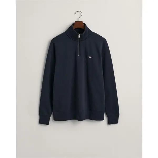 Image of Gant Shield Half-Zip Sweatshirt - Blue 2XL