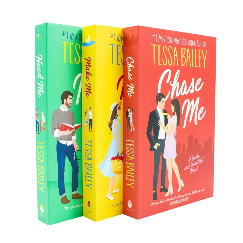 Image of Broke And Beautiful Series Collection Chase Me, Need Me, Make Me By Tessa Bailey Tessa Bailey Books