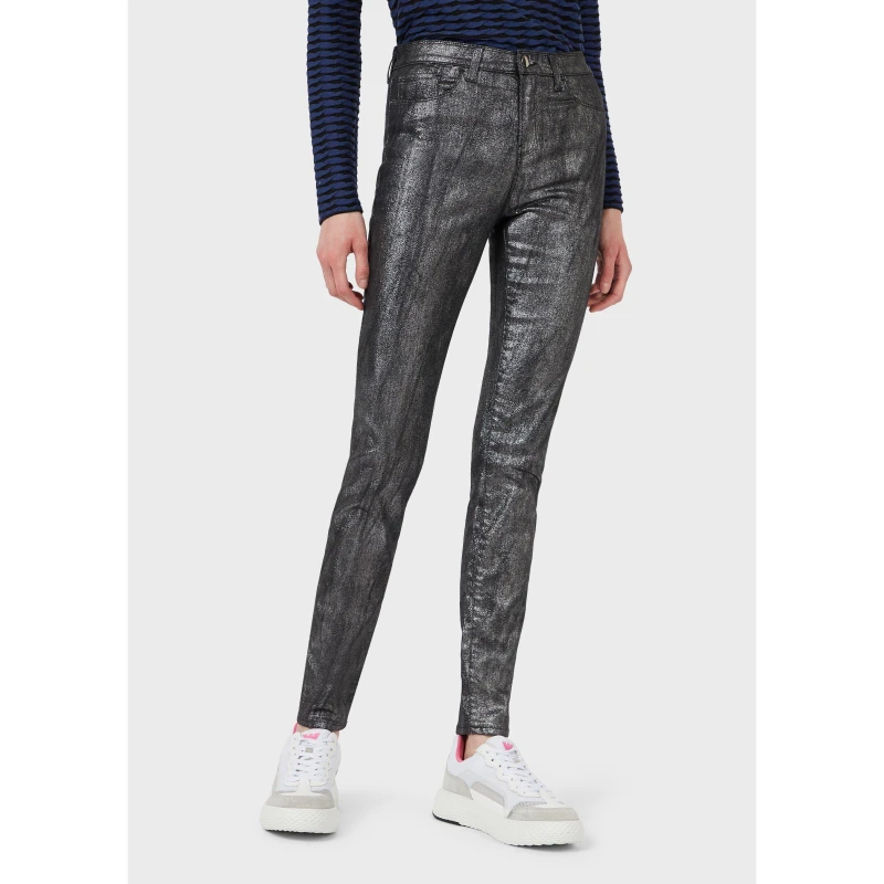 Image of Emporio Armani Emporio coated denim - Grey Grey 25 S