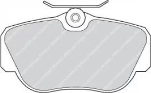 Image of Ferodo FDB669 Brake Pad Set Front Axle Premier Car