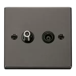 Image of Click Scolmore Deco Non-Isolated Co-Axial and Satellite Socket - VPBN170BK