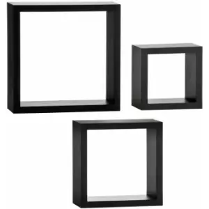 Image of Black Wall Cubes - Set of 3 - Premier Housewares