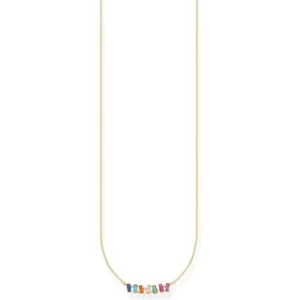Image of THOMAS SABO Charm Club Charming Coloured Baguette Necklace