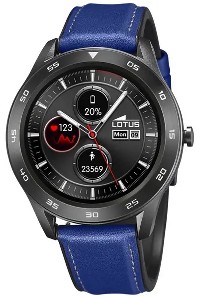 Image of Lotus L50012/B SmarTime Mens Blue Leather Strap + Free Watch
