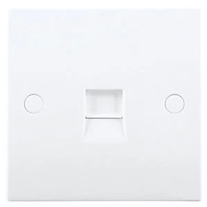 Image of BG Single Slave Telephone Outlet Socket - White