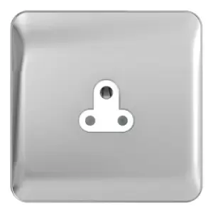 Image of Schneider LSD 1G 2A Round Pin Unswitched Socket White Insert Polished Chrome - GGBL3070WPC