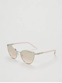 Image of Michael Kors Cateye Sunglasses, Silver/Pink, Women