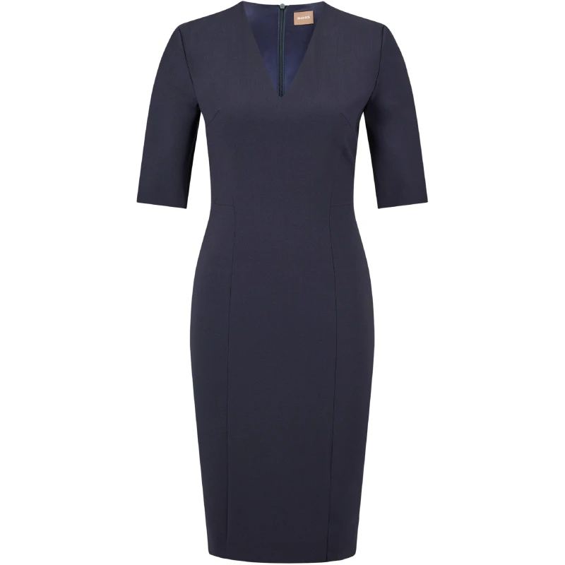 Image of Boss Womens Daleno Wrap Dress Open Blue female 4 (XXS)