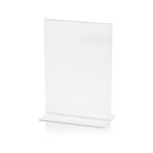 Image of Stand Up A5 Desktop Double Sided Portrait Sign Holder Clear SSHA5P
