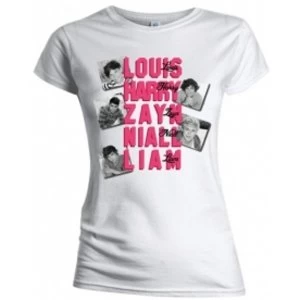 Image of One Direction Names Skinny White TS: Medium