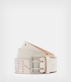 Image of Remi AllSaints Womens Leather Belt, ROE White, Size: S