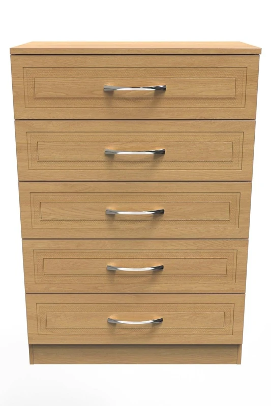 Image of Welcome Furniture Welcome Furniutre Devon 5 Drawer Chest - Ready Assembled DOR012MO