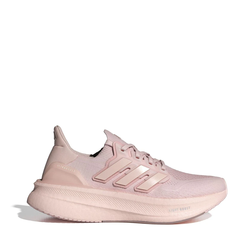 Image of adidas Ultraboost 5 Running Shoes Womens Pink/Sandy/Met female 4 (36.7)
