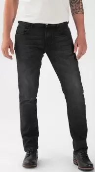 Image of Rokker Rokkertech Tapered Slim Black Motorcycle Jeans, Size 34, black, Size 34
