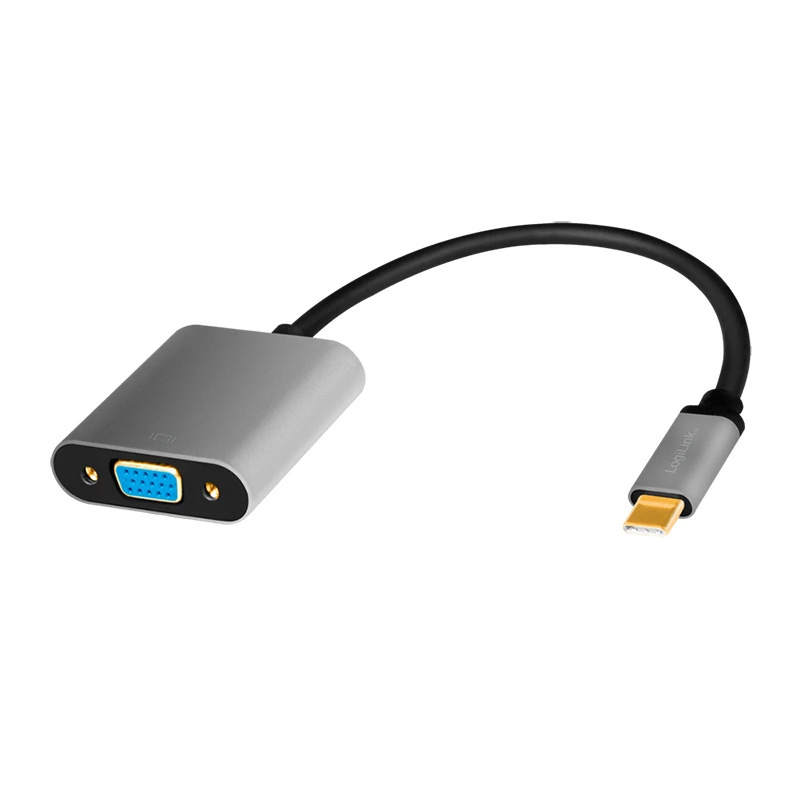 Image of LogiLink CUA0104 video cable adapter 0.15 m USB Type-C VGA (D-Sub) Bla