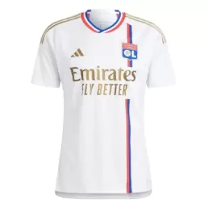 Image of adidas Olympique Lyonnais Home Shirt 2023 2024 Adults - White
