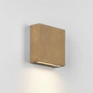 Image of LED 1 Light Outdoor Wall Light Antique Brass IP54