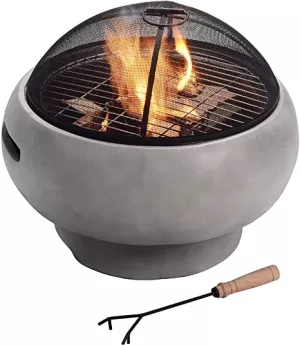 Image of Peaktop Peaktop Firepit Wood Burning Fire Pit Concrete Style