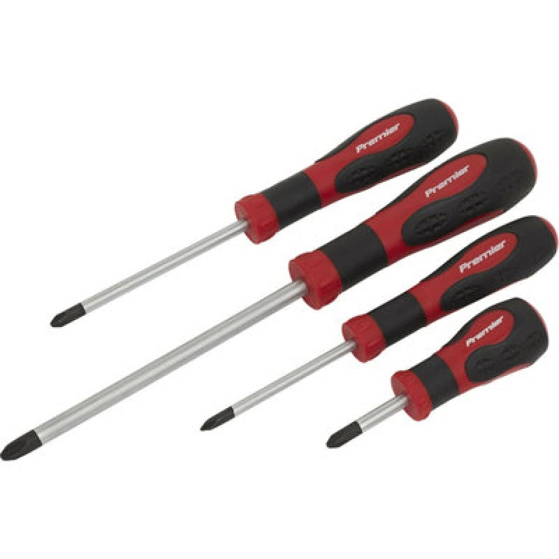 Image of Loops 4 PACK - JIS Vehicle Screwdriver Set - No. 1 to No. 3 - Vanadium Steel Soft Grip Metallics