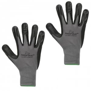 Image of Horseware Coated Dot Grip Gloves - Grey/Black