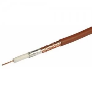 Image of Labgear Brown Single 1mm Solid Copper 75Ohm PF100 Digital Satellite Cable With Foam Filled PE Copper Foil and Bare Copper Braid - 100 Meter