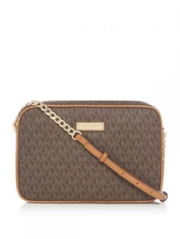 Image of Michael Kors Jet set item large crossbody bag Brown