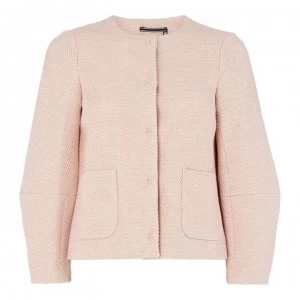 Image of Gant Collarless Jacket - 659 SUMMER ROSE