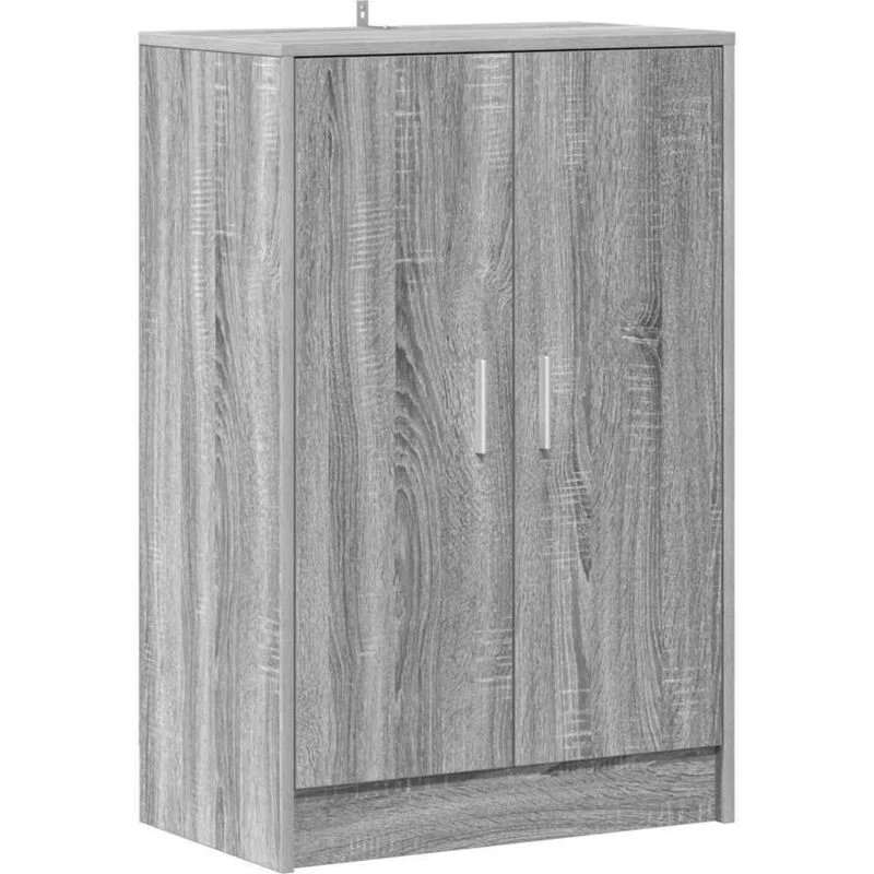 Image of VIDAXL Vidaxl - Shoe Cabinet Grey Sonoma 60x35x92cm Engineered Wood 8720286956779