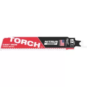 Image of Milwaukee Heavy Duty TORCH Nitrus Carbide Reciprocating Sabre Saw Blades 150mm Pack of 1