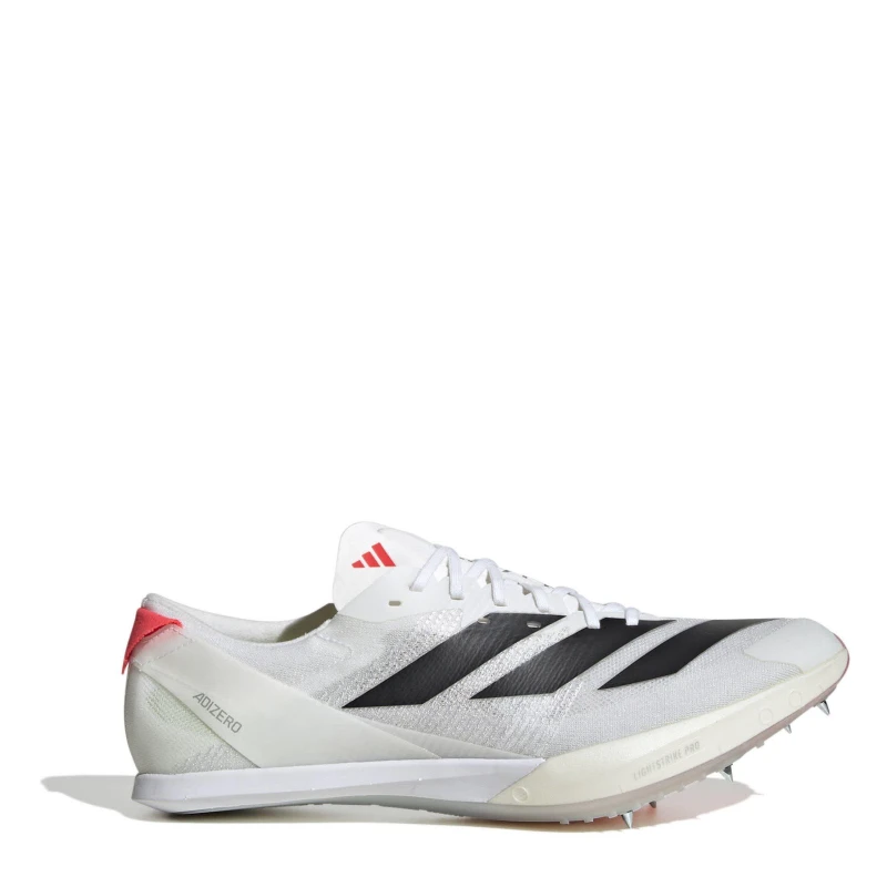 Image of adidas Unisex Adults Adizero Finesse Track Running Spikes White/Black/Red unisex 13 (48.7)