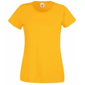 Image of Fruit Of The Loom Ladies/Womens Lady-Fit Valueweight Short Sleeve T-Shirt (XL) (Sunflower)