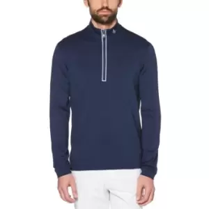 Image of Original Penguin Golf Calloway Zip Pullover - Blue