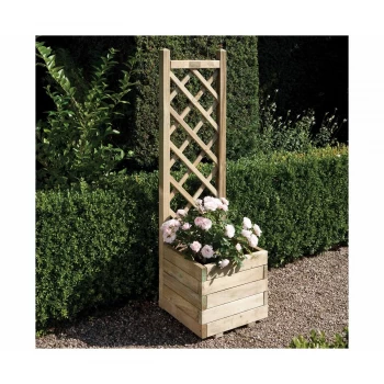 Image of Rowlinson Square Small Garden Planter with Lattice