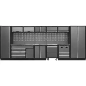 Image of Sealey - APMSSTACK16SS Modular Storage System Combo with Stainless Steel Worktop (4915 x 460 x 2000mm)