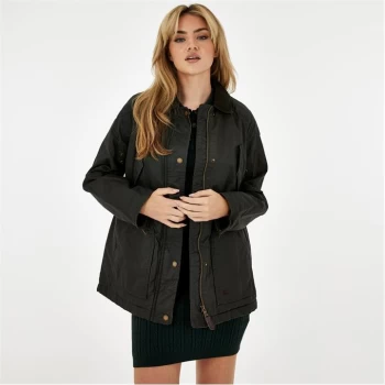 Image of Jack Wills Everly Waxed Jacket - Olive