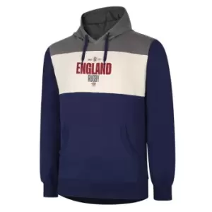 Image of Umbro England Rugby Hoodie Mens - Blue