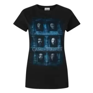 Image of Game Of Thrones Womens/Ladies Hall Of Faces T-Shirt (S) (Black)
