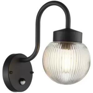 Image of Endon - Eldon Globe Wall Lamp Textured Black, IP44
