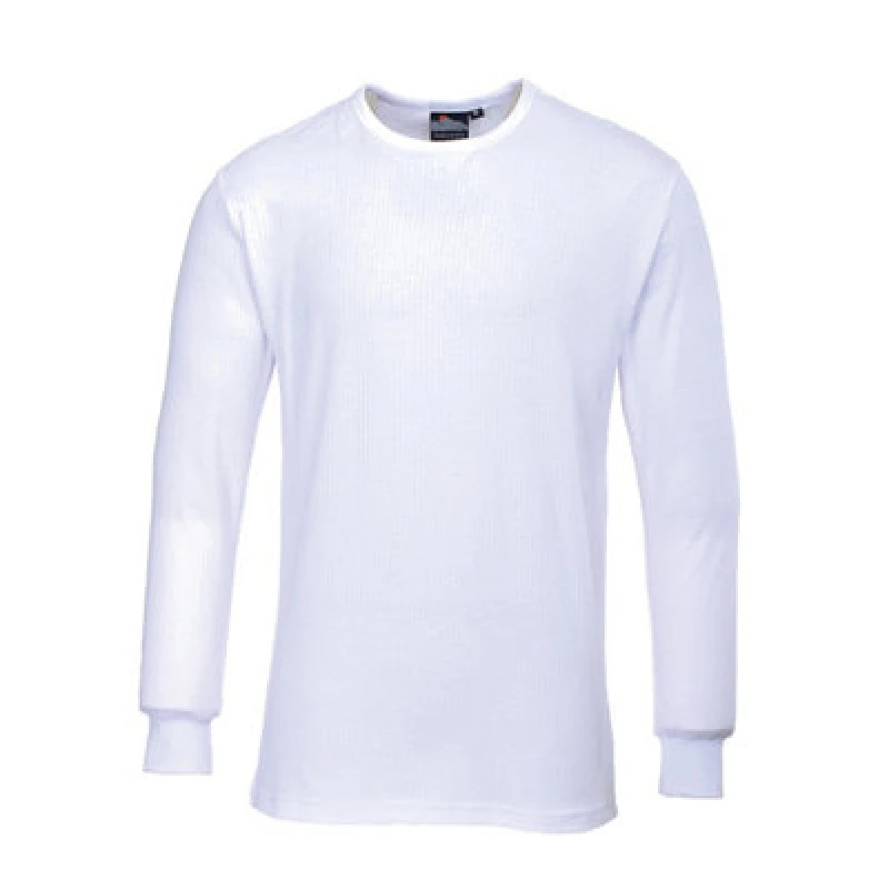 Image of Portwest Thermal Long Sleeve T Shirt B123WHRXXXL Colour: White