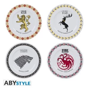 Image of Game Of Thrones - Houses Set Of 4 Plates