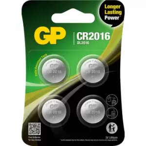 Image of GP Lithium Coin 3V CR/DL2016 (4 Pack)