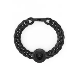 Image of Mens Gunmetal 21mm Lion Coin Bracelet UMB01314GML