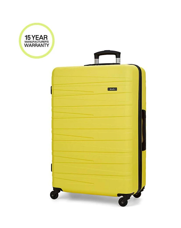Image of Rock Rock Seattle Large Suitcase Yellow - Rock - Size: Large Yellow Large SH49403