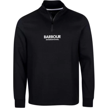 Image of Barbour International Transmission Half Zip Sweatshirt - Black