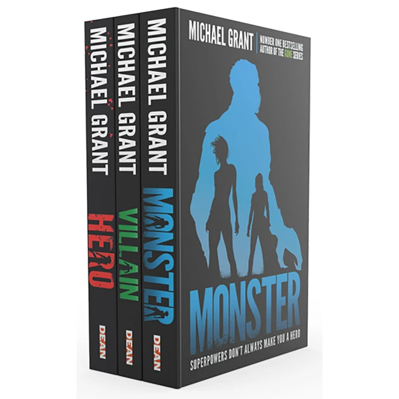 Image of The Monster Series Three Book Collection By Michael Grant Monster Villain Hero Complete Michael Grant Books
